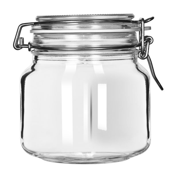 JAR WITH CLAMP LID