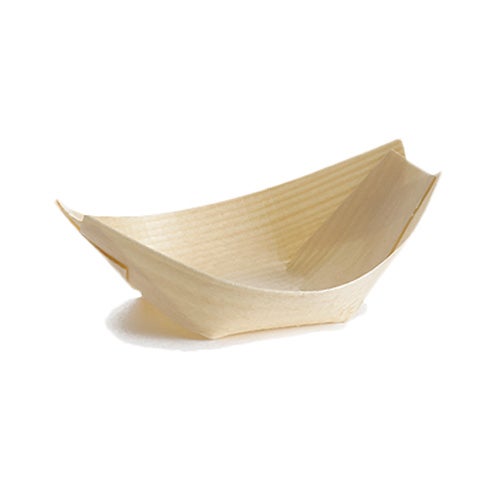 6.50" LARGE BAMBOO SERVING  BOAT