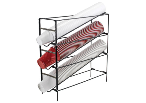 3 TIER CUP DISPENSING RACK