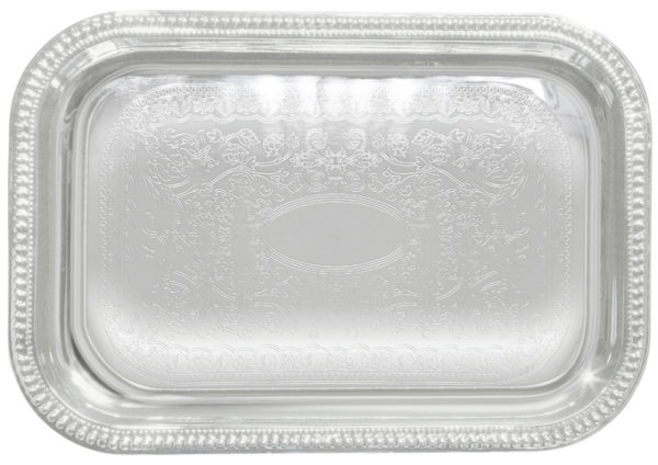 20"X14" OBLONG CHROME TRAY