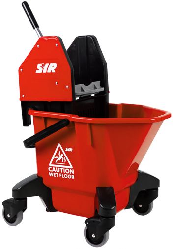 13 LITRE RED MOP BUCKET WITH WRINGER