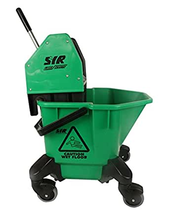 13 LITRE GREEN MOP BUCKET WITH WRINGER