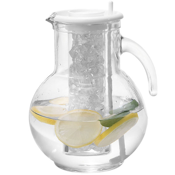 0.5 GAL GLASS PITCHER WITH ICE CHAMBER